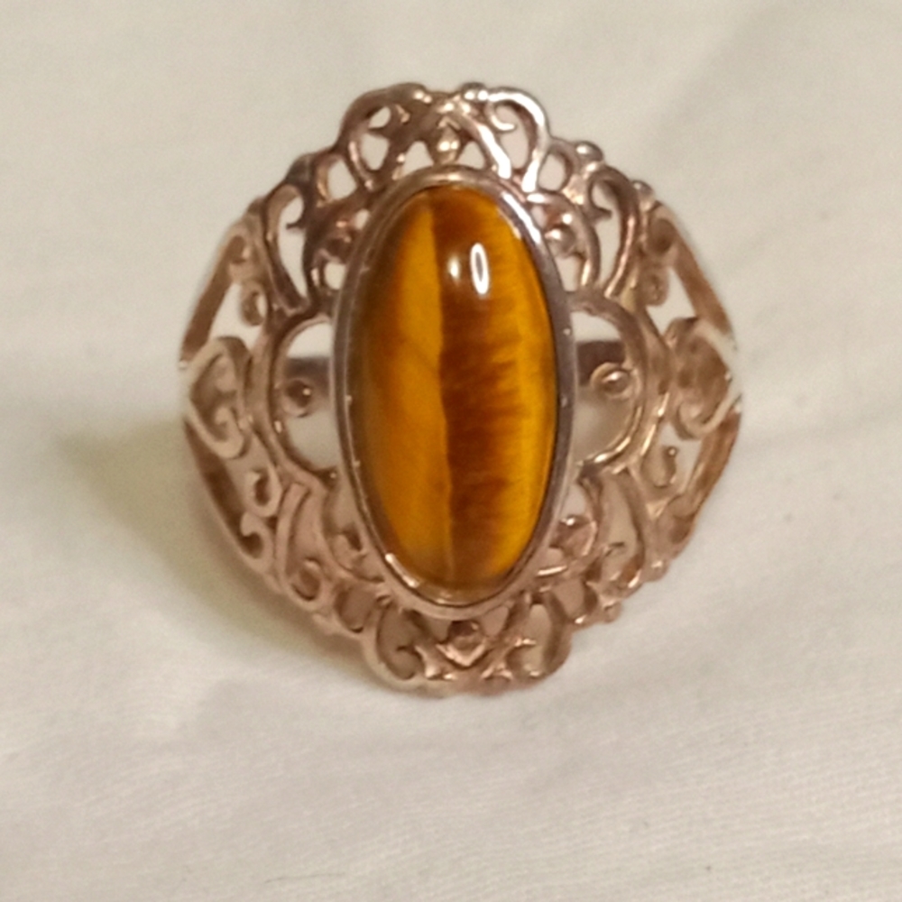 Avon Ring with Tiger's Eye Stone